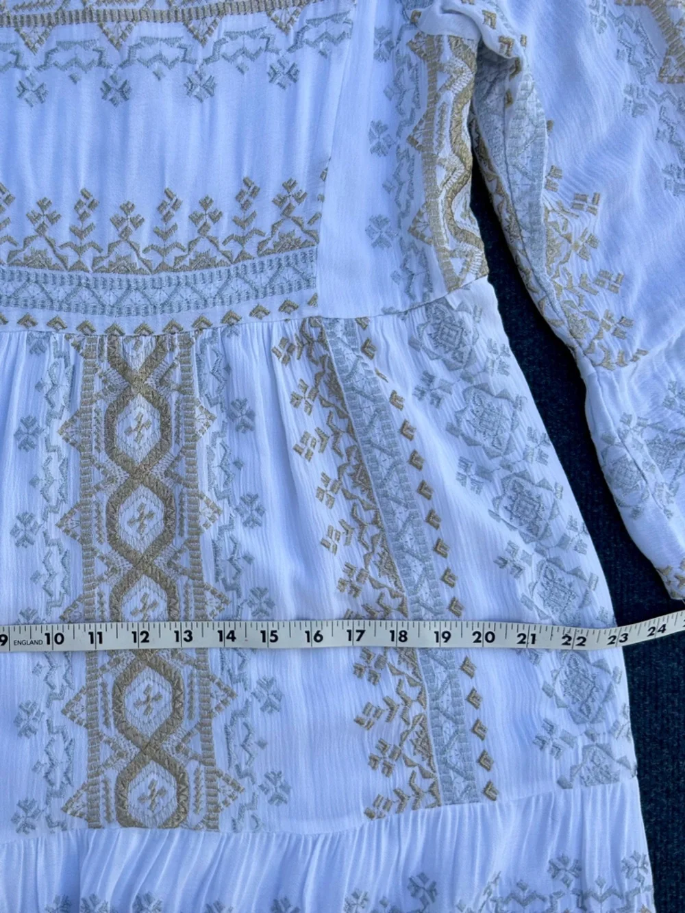 Hale Bob Lole White Embroidered Maxi Dress - Picture 15 of 16